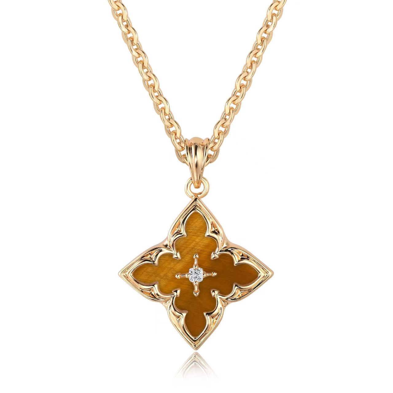 Blue Clover Pendant Nyaklánc | Arany
