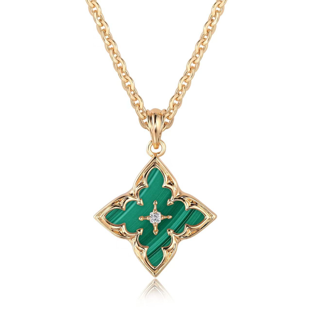 Blue Clover Pendant Nyaklánc | Arany