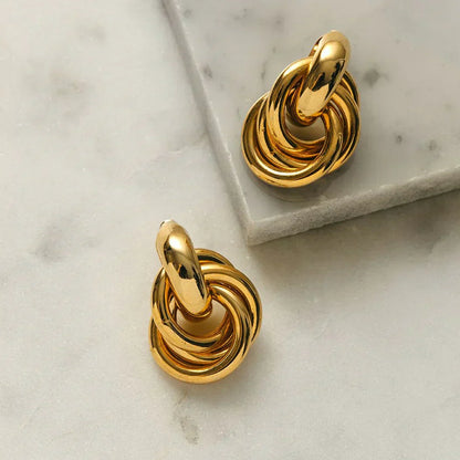 Statement Interlocking Fülbevaló | Arany